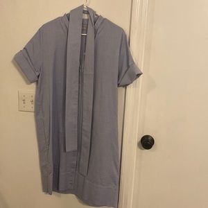 Everlane Shirt Dress - Tie Waist - Belt - Womens Size 10- Light Blue
